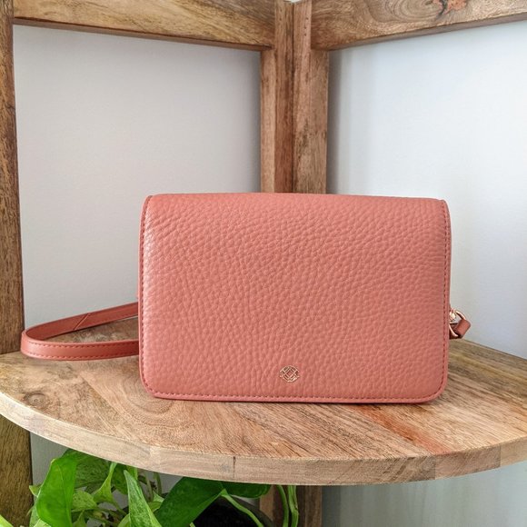 Dagne Dover Andra Small Pink Leather Crossbody Purse Bag - Picture 1 of 7